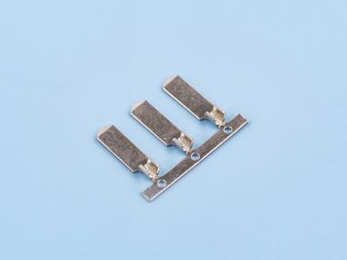 5.0電源插片，黃銅。鍍鎳，橫帶（T12-01）